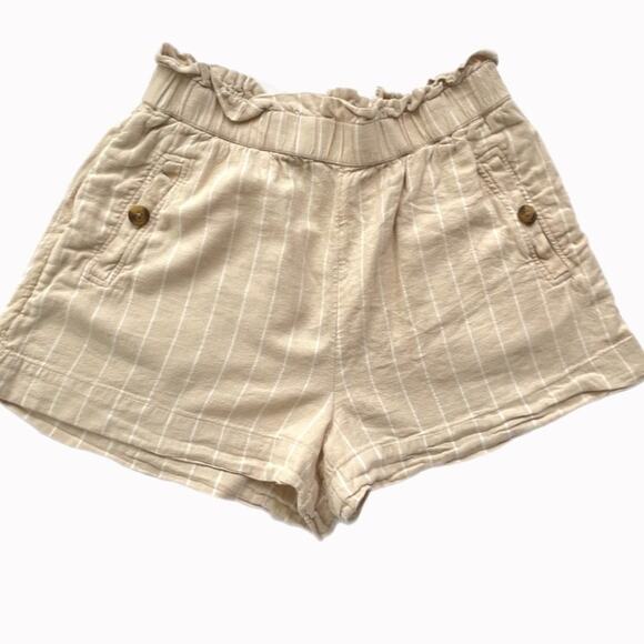 American Eagle Striped Pullon Shorts Sz M - Picture 1 of 5